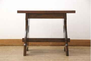 中古　美品　松本民芸家具　和モダンスタイルにおすすめの#12型茶卓(サイドテーブル、飾り台)(R-052848)