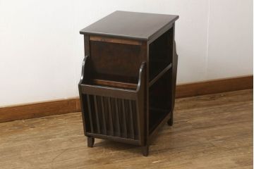中古　松本民芸家具　和モダンスタイルにおすすめのマガジンラック(サイドテーブル、飾り台、マガジン卓)(R-052849)