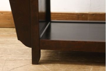 中古　松本民芸家具　和モダンスタイルにおすすめのマガジンラック(サイドテーブル、飾り台、マガジン卓)(R-052849)
