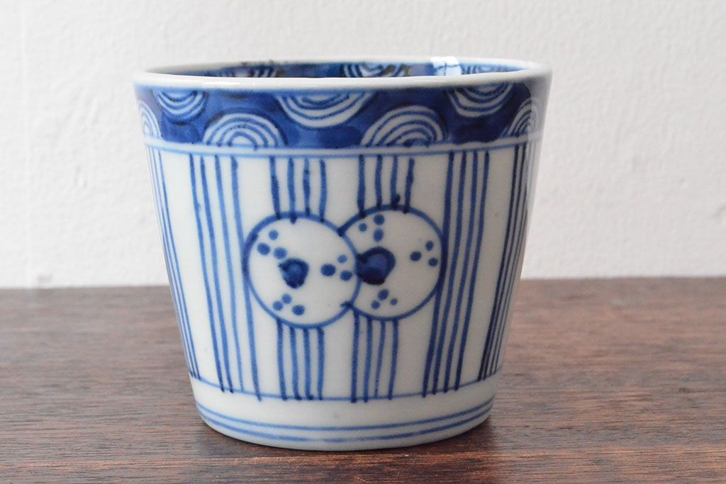 【和食器】古伊万里　栗染付蕎麦猪口　向付　酒器酒盃 和食器】古伊万里栗染付蕎麦猪口向付酒器酒盃