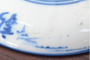 明治〜大正　伊万里焼　草花文染付　四寸皿6枚セット(和食器、小皿)(R-052858)