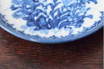 明治〜大正　伊万里焼　草花文染付　四寸皿6枚セット(和食器、小皿)(R-052858)