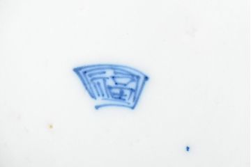 明治〜大正　伊万里焼　草花文染付　四寸皿6枚セット(和食器、小皿)(R-052858)