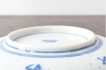 明治〜大正　伊万里焼　草花文染付　四寸皿6枚セット(和食器、小皿)(R-052858)