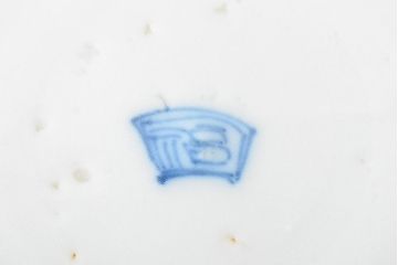 明治〜大正　伊万里焼　草花文染付　四寸皿6枚セット(和食器、小皿)(R-052859)