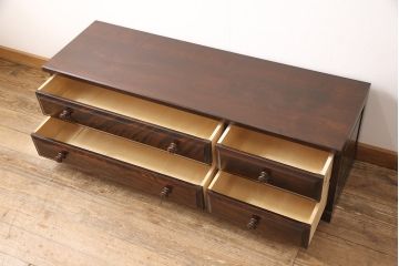 中古　美品　北海道民芸家具　気品漂うベンチチェスト(ローボード、テレビボード、テレビ台、ローチェスト)(R-052860)