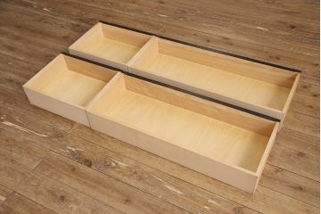 中古　美品　北海道民芸家具　気品漂うベンチチェスト(ローボード、テレビボード、テレビ台、ローチェスト)(R-052860)