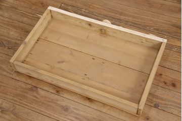 和製ビンテージ　アンティーク風なつくりがかわいらしい手造りテーブル(ダイニングテーブル、作業台、ヴィンテージ)(R-052862)