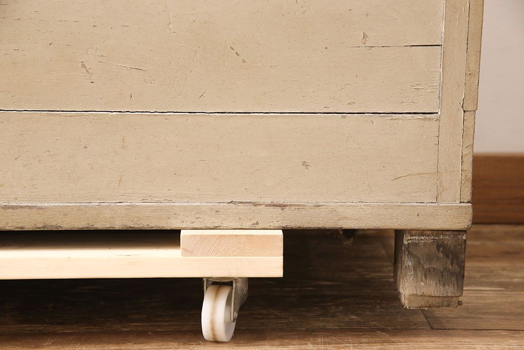 和製アンティーク　シンプルなデザインで使い勝手のいいガラスケース(ショーケース、店舗什器)(R-052865)