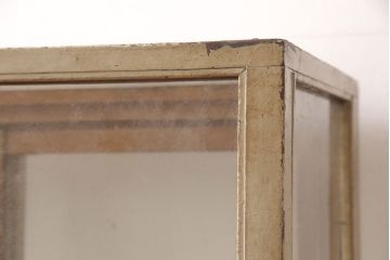 和製アンティーク　シンプルなデザインで使い勝手のいいガラスケース(ショーケース、店舗什器)(R-052865)