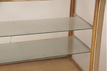和製アンティーク　シンプルなデザインで使い勝手のいいガラスケース(ショーケース、店舗什器)(R-052865)