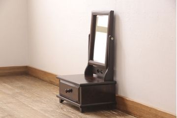 中古　美品　松本民芸家具　和洋折衷の空間に馴染みの良い524型小鏡台(ミラー、引き出し付き)(R-052868)