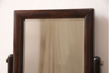 中古　美品　松本民芸家具　和洋折衷の空間に馴染みの良い524型小鏡台(ミラー、引き出し付き)(R-052868)