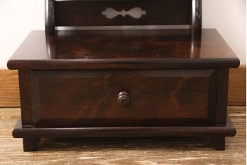 中古　美品　松本民芸家具　和洋折衷の空間に馴染みの良い524型小鏡台(ミラー、引き出し付き)(R-052868)