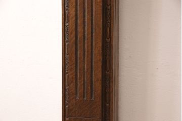 イギリスアンティーク　オーク材　小振りなサイズがかわいらしいマントルピース(暖炉、ファイヤープレイス、ディスプレイ)(R-052875)