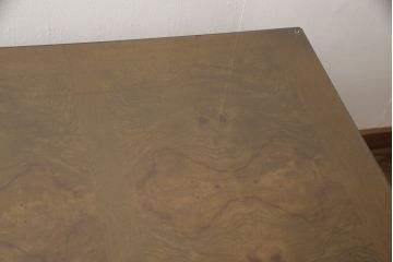中古　美品　カリモク家具(karimoku)　domani(ドマーニ)　Morganton(モーガントン)　直線のシルエットが印象的なライトコニャック色ダイニングテーブル(食卓)(定価約19万円)(R-052879)