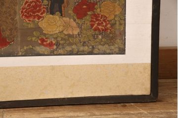 明治期　楊洲周延　版画等　色彩豊かで空間に華やぎをもたらす張交屏風衝立(明治天皇、ようしゅうちかのぶ)(R-052897)
