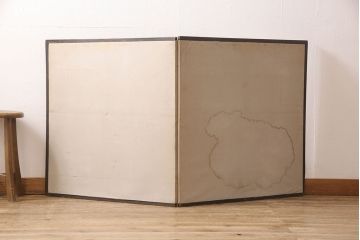 明治期　楊洲周延　版画等　色彩豊かで空間に華やぎをもたらす張交屏風衝立(明治天皇、ようしゅうちかのぶ)(R-052897)