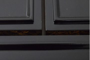 極上　輪島塗　沈金菊花尽し　五段重　重台付き(重箱、漆器)(R-052905)