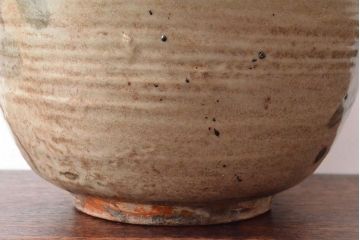 古い　李朝青磁　染付草花文瓶(壷、花瓶、花入)(R-052906)