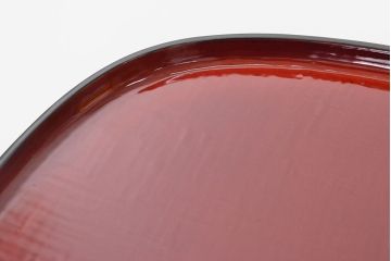 薫斉工房造　布目会席膳5客　共箱(漆器)(R-052907)