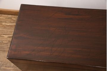 和製アンティーク　シンプルなつくりで和洋どちらにも合う楠木の収納箱(収納BOX)(R-052909)