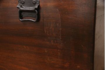 和製アンティーク　シンプルなつくりで和洋どちらにも合う楠木の収納箱(収納BOX)(R-052909)
