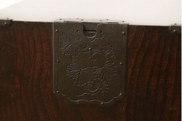 和製アンティーク　総ケヤキ材・前板玉杢　丁寧なつくりが見事な仙台小箪笥(仙台箪笥、小引き出し、和タンス)(R-052910)