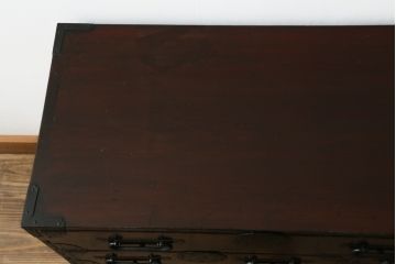 和製アンティーク　ヒノキ材　重厚感漂う最上地方の小箪笥(引き出し、小タンス、チェスト)(R-052911)