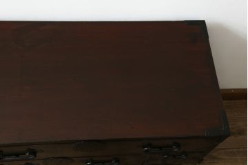 和製アンティーク　ヒノキ材　重厚感漂う最上地方の小箪笥(引き出し、小タンス、チェスト)(R-052911)