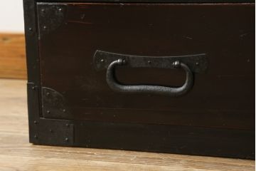 和製アンティーク　ヒノキ材　重厚感漂う最上地方の小箪笥(引き出し、小タンス、チェスト)(R-052911)