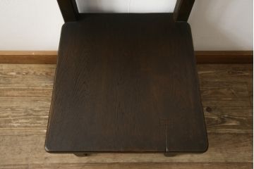 中古　永田良介商店　ナラ材　シンプルな中につくりの良さが感じられるチェア(椅子、ダイニングチェア、板座チェア)(R-052937)
