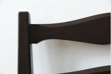 中古　松本民芸家具　#517型　背板のデザインがおしゃれなラッシチェア(ダイニングチェア、椅子)(定価約11万円)(R-052940)