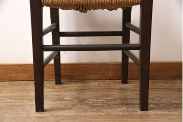 中古　松本民芸家具　#517型　背板のデザインがおしゃれなラッシチェア(ダイニングチェア、椅子)(定価約11万円)(R-052940)