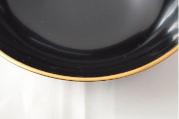 大正〜昭和初期　黒漆金蒔絵　木製椀10客(お椀、漆器)(R-052945)
