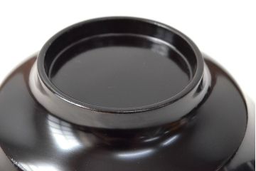 大正〜昭和初期　黒漆金蒔絵　木製椀10客(お椀、漆器)(R-052945)