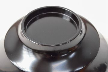 大正〜昭和初期　黒漆金蒔絵　木製椀9客(お椀、漆器)(R-052946)