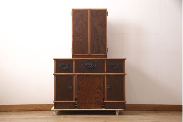 中古　美品　岩谷堂箪笥　上質な和の空間づくりにおすすめなドレッサー&スツールセット(鏡台、ミラー)(R-052954)