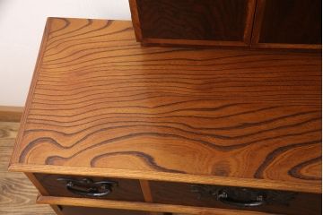 中古　美品　岩谷堂箪笥　上質な和の空間づくりにおすすめなドレッサー&スツールセット(鏡台、ミラー)(R-052954)