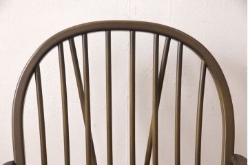 中古　美品　ERCOL(アーコール)　花柄のファブリックがお洒落な1人掛けソファ(ラウンジチェア、アームチェア、椅子、1シーターソファ)(R-052955)