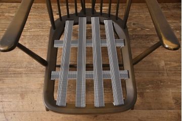 中古　美品　ERCOL(アーコール)　花柄のファブリックがお洒落な1人掛けソファ(ラウンジチェア、アームチェア、椅子、1シーターソファ)(R-052955)