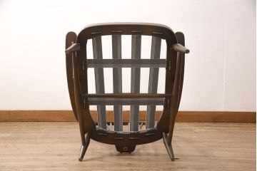 中古　美品　ERCOL(アーコール)　花柄のファブリックがお洒落な1人掛けソファ(ラウンジチェア、アームチェア、椅子、1シーターソファ)(R-052955)