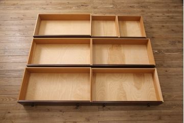 中古　松本民芸家具　D型整理タンスI　和洋どちらにも馴染む上品な佇まいのチェスト(洋服タンス、引き出し)(定価約38万円)(R-052959)