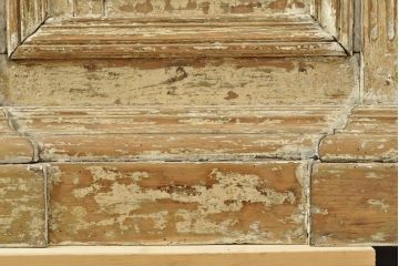 フランスアンティーク　大理石天板　歴史を感じさせるデザインと雰囲気が味わい深いシャビーなカウンターテーブル(コンソールテーブル、収納棚、サイドボード)(R-052960)