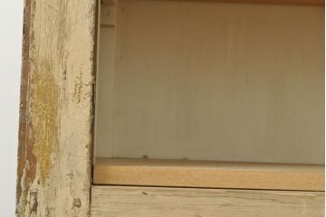 フランスアンティーク　大理石天板　歴史を感じさせるデザインと雰囲気が味わい深いシャビーなカウンターテーブル(コンソールテーブル、収納棚、サイドボード)(R-052960)