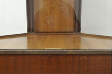 フランスアンティーク　六角形のフォルムが珍しい!フレームに真鍮が使われているガラスケース(ショーケース、陳列棚、店舗什器)(R-052965)