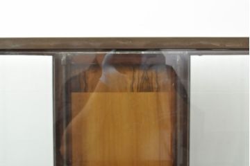 フランスアンティーク　六角形のフォルムが珍しい!フレームに真鍮が使われているガラスケース(ショーケース、陳列棚、店舗什器)(R-052965)