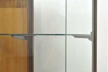 フランスアンティーク　六角形のフォルムが珍しい!フレームに真鍮が使われているガラスケース(ショーケース、陳列棚、店舗什器)(R-052965)