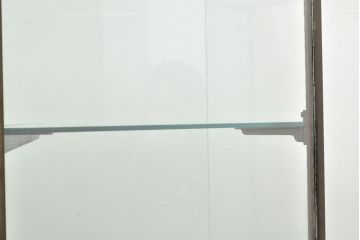 フランスアンティーク　六角形のフォルムが珍しい!フレームに真鍮が使われているガラスケース(ショーケース、陳列棚、店舗什器)(R-052965)