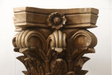 フランスアンティーク　Lloyd’s Antiques(ロイズ・アンティークス)　クラシカルな空間を演出するピラー2本セット(柱、ディスプレイ、コラム、花台)(R-052972)